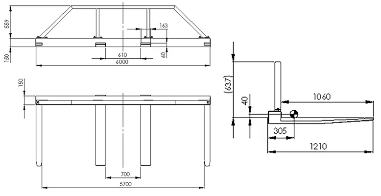 Fork Spreader Dimensions