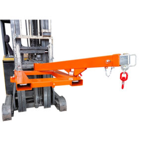 Jib (Swing Arm Boom) - 2000KG | Attached to forklift - Side View | Stratalign Limited