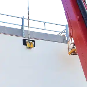 Battery Powered Crane Vacuum Lifter – CL-W – placing a horizontal cladding Sheet