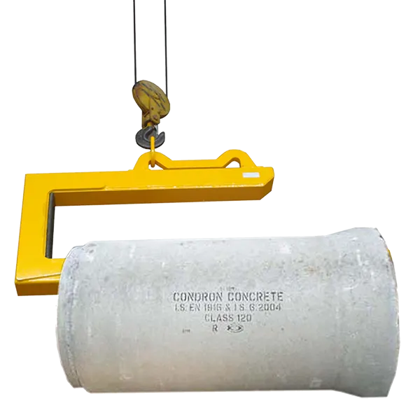 Pipe C-Hook – 2500kg – with cement pipe