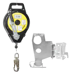 Zero Retractable Rescue Winch with Bracket Assembly